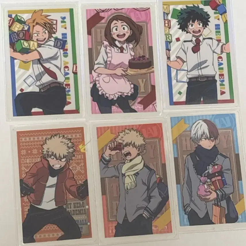 [BUNJANG] My Hero Academia Clear Coating Cards - Shoto, Bakugo, Midoriya, Denki Bundle Set / 일괄 나의 히어로 아카데미아 클리어 코팅 카드 쇼토 바쿠도 미도리야 덴키