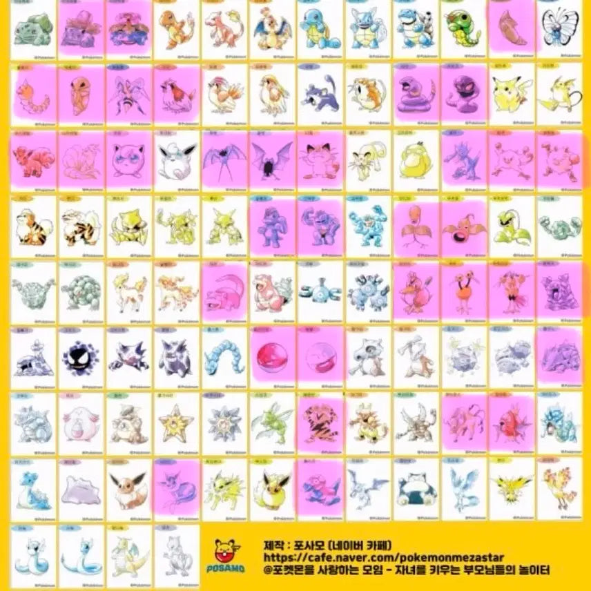 [BUNJANG] Pokemon Artwork Tteokbokki Seals (30th Anniversary Artwork Collection) / (핑크체크)포켓몬 아트워크 띠부씰 판매 (아트웍 30주년