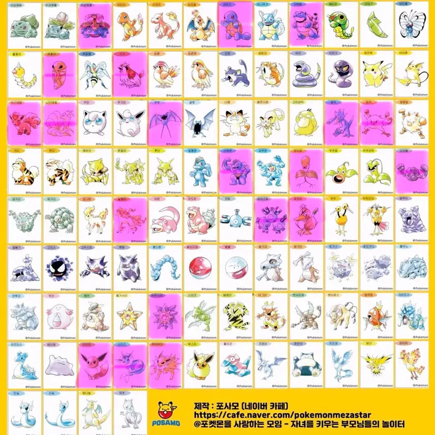 [BUNJANG] Pokemon Artwork Tteokbokki Seals (30th Anniversary Artwork Collection) / (균일가)포켓몬 아트워크 띠부씰 판매 (아트웍 30주년
