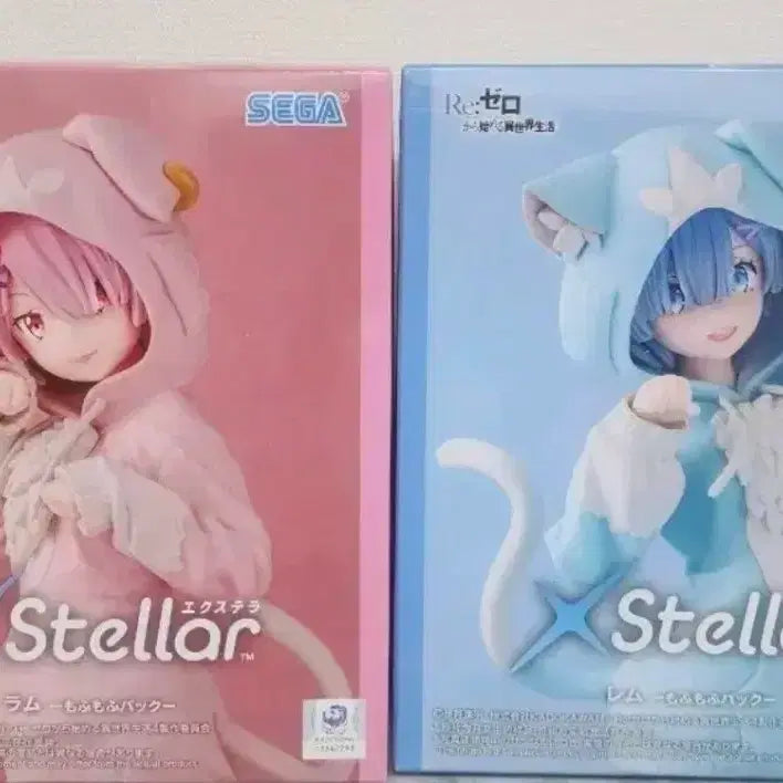 [BUNJANG] Re:Zero Rem &amp; Ram Mofumofu Figure Set / 리제로(Re:제로) XStellar 렘&amp;람 모후모후 피규어 세트