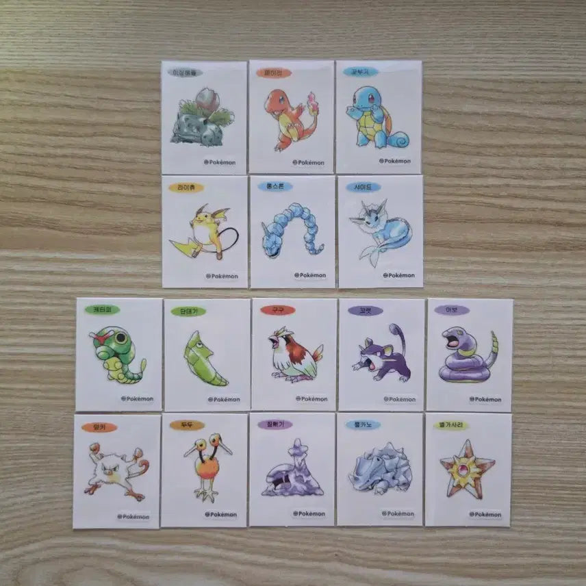 [BUNJANG] Pokemon 30th Anniversary Original Artwork Ttibbuseal Set / 포켓몬 30주년 오리지널 아트워크 띠부씰(띠부실) 판매