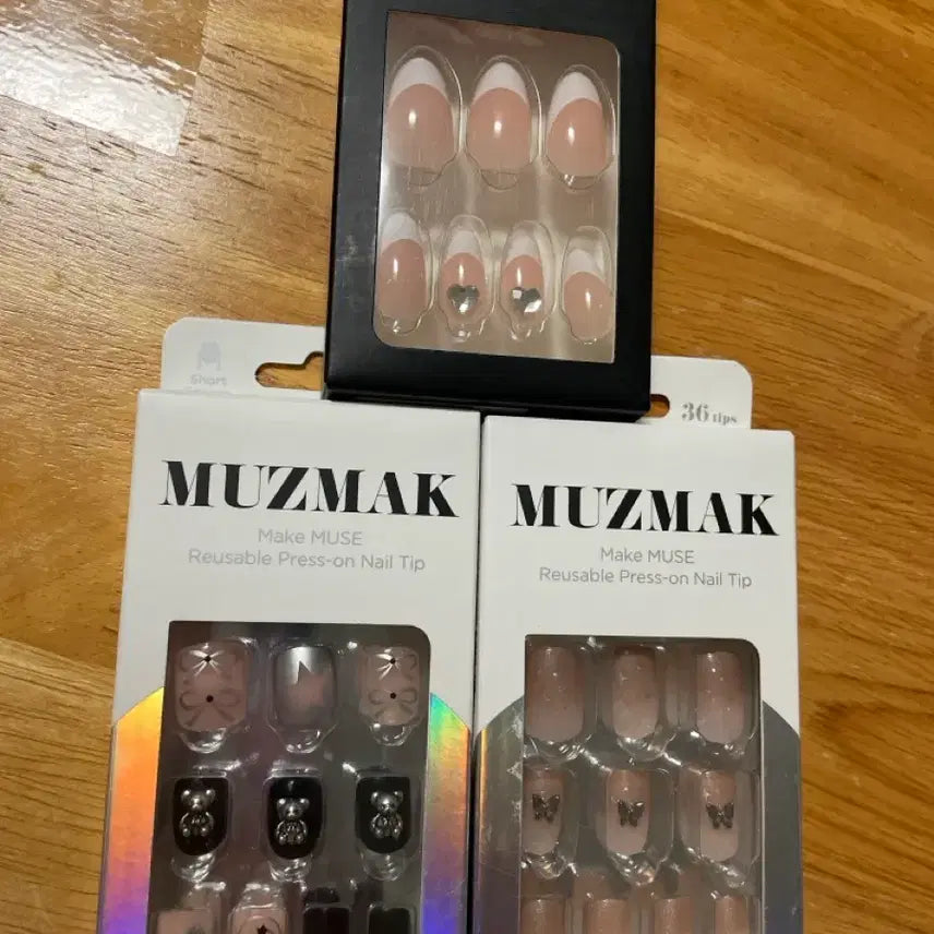 [BUNJANG] MUZMAK Nail Tips Bundle Set (3 pcs) / 뮤즈막 MUZMAK 네일팁 3개 일괄