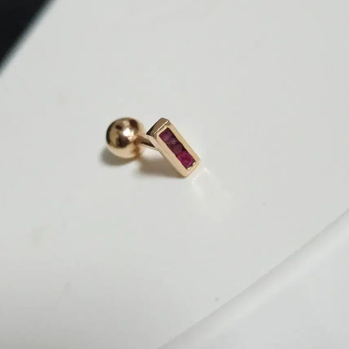 [BUNJANG] 14K Pink Gold Piercing (5mm Bar Length) / 14k 핑크골드 피어싱 바길이 5mm