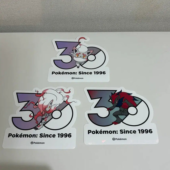 [BUNJANG] Pokemon 30th Anniversary Logo Sticker Set (Zorua, Hisuian Zorua, Zoroark, Hisuian Zoroark) / 포켓몬 30주년 로고스티커 조로아 히스이조로아 조로아크 히스이조로아크