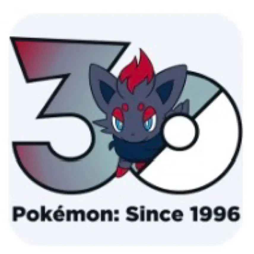 [BUNJANG] Pokemon 30th Anniversary Logo Sticker Set (Zorua, Hisuian Zorua, Zoroark, Hisuian Zoroark) / 포켓몬 30주년 로고스티커 조로아 히스이조로아 조로아크 히스이조로아크