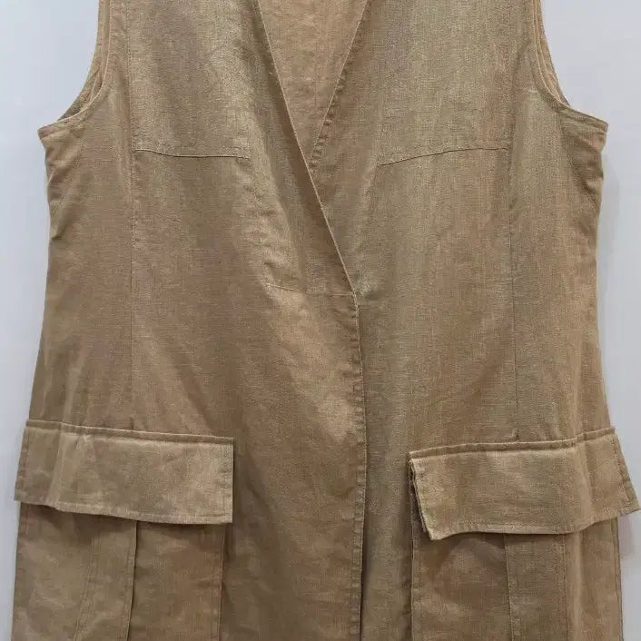 [SOLD OUT] (정품)브루넬로 쿠치넬리 베이지색 린넨 롱조끼