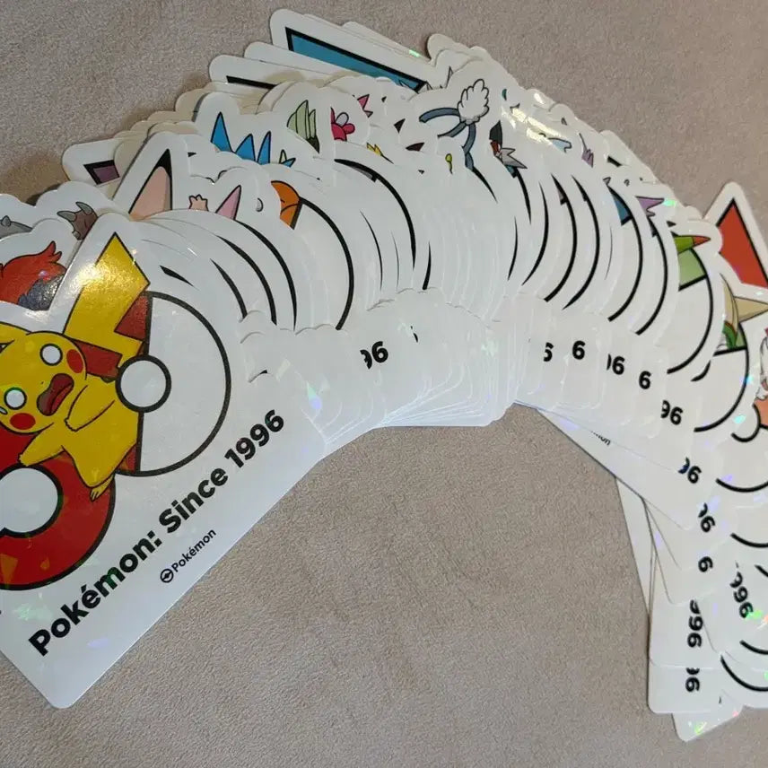 [BUNJANG] Pokemon 30th Anniversary Sticker Bundle - Pikachu &amp; More (37pcs) / 포켓몬스터 30주년 스티커 - 피카츄 외 랜덤 37장 일괄