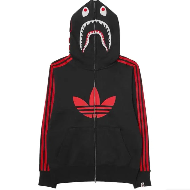 [BUNJANG] Adidas x BAPE Collaboration Hoodie / 급처) 아디다스 x 베이프 콜라보 후드집업 L