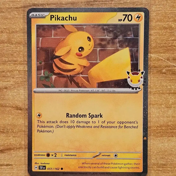 [BUNJANG] Pokemon Pikachu Cosmo Holo 30th Anniversary North American Edition Trading Card / 포켓몬 북미판 30주년 피카츄 코스모스 홀로
