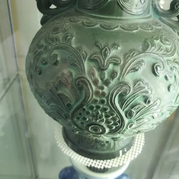 [BUNJANG] Japanese Antique Bronze Dragon Motif Vase / 일본 골동품.청동 용문 화병