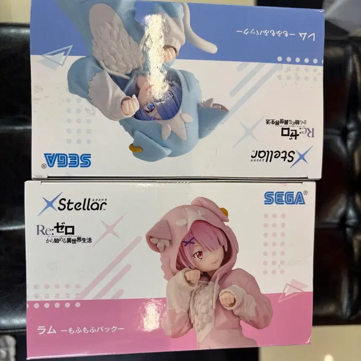 [BUNJANG] Sega Stellar Re:Zero Ram &amp; Rem Hooded Figure Set (Sealed) / 리제로 XStellar 렘 &amp; 람 피규어 모후모후 스텔라 일괄