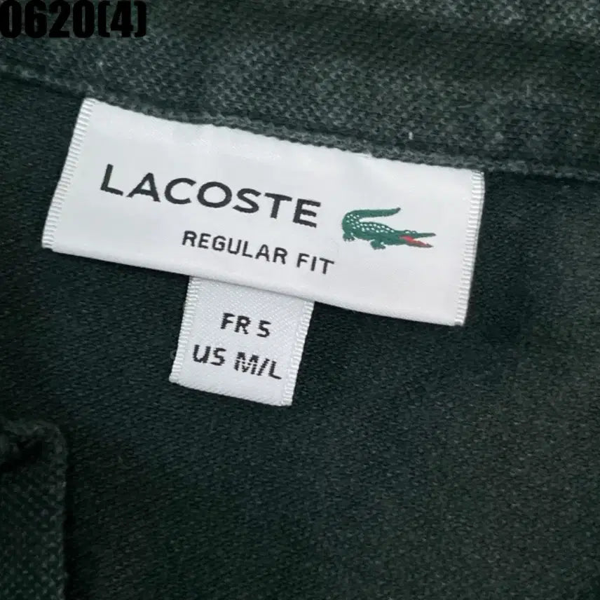 [BUNJANG] Lacoste Black Short Sleeve Polo T-Shirt (Vintage 0620) / [M/L] 라코스테 | 블랙 반팔 카라 티셔츠 (빈티지 0620)