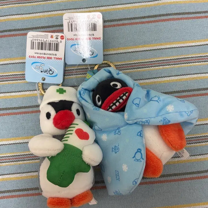 [BUNJANG] Pingu &amp; Pinga Nurse Patient Keychain Doll Set / 핑구 환자 핑가 간호사 키링 인형 정품 새상품