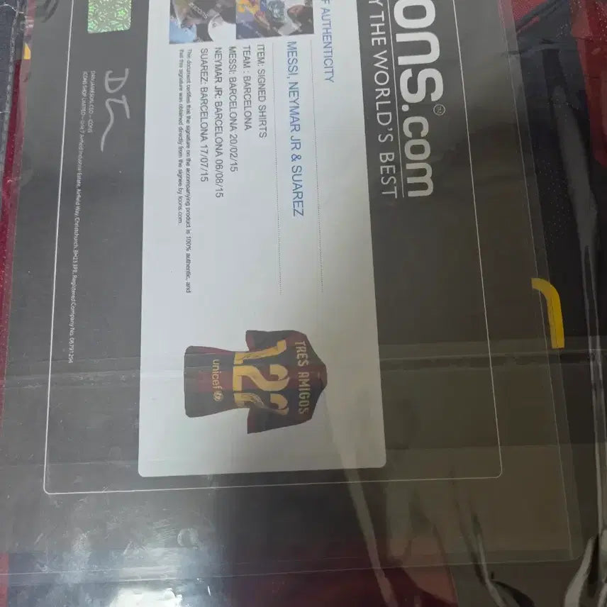 [BUNJANG] FC Barcelona 2014-2015 MSN (Messi, Suarez, Neymar) Authenticated Signed Jersey / 14-15 바르셀로나 MSN 메시 수아레즈 네이마르 아이콘즈 인증 사인