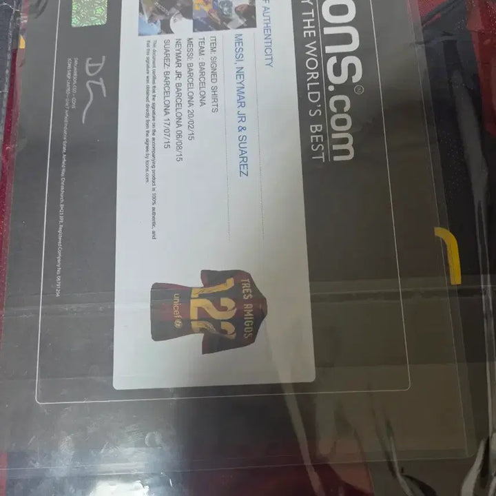 [BUNJANG] FC Barcelona 2014-2015 MSN (Messi, Suarez, Neymar) Authenticated Signed Jersey / 14-15 바르셀로나 MSN 메시 수아레즈 네이마르 아이콘즈 인증 사인