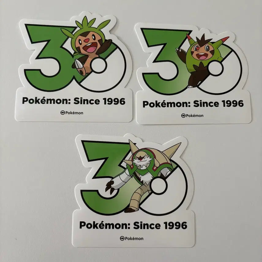 [BUNJANG] Pokemon 30th Anniversary Logo Sticker Set / 포켓몬 30주년 로고스티커 도치마론 도치보구 브리가론