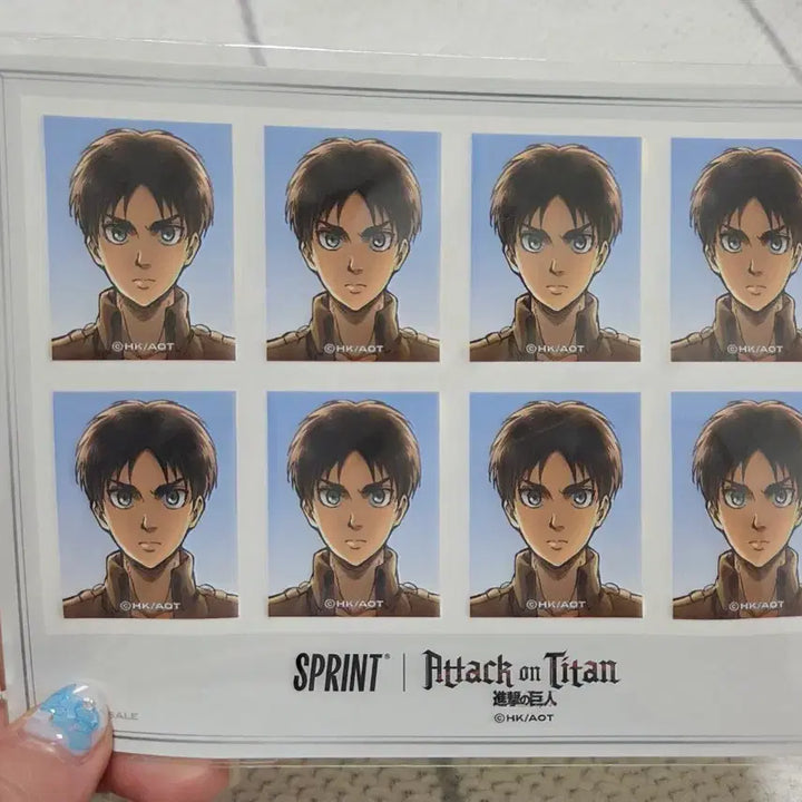 [BUNJANG] Attack on Titan Eren Yeager Proof Photo Sticker Set (Sealed) / (새상품) GS25 스프린트 진격의 거인 에렌 증명사진 스티커