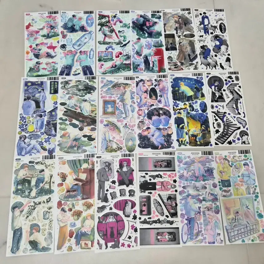 [BUNJANG] SikSik in the House Sticker &amp; Matte Paper Bundle Set / 식식인더하우스 스티커 + 모조지 일괄