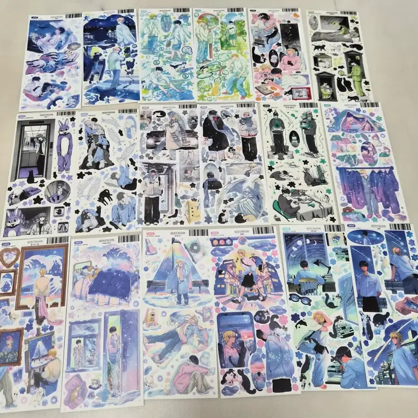 [BUNJANG] SikSik in the House Sticker &amp; Matte Paper Bundle Set / 식식인더하우스 스티커 + 모조지 일괄