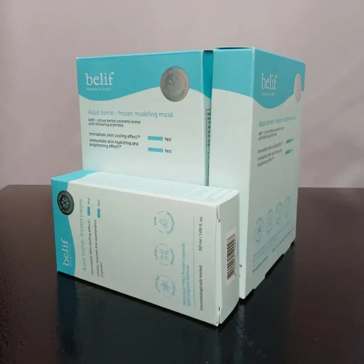 [BUNJANG] Belif Cooling Mask &amp; Moisturizing Cream Set / 빌리프 마스크 팩 &amp; 크림
