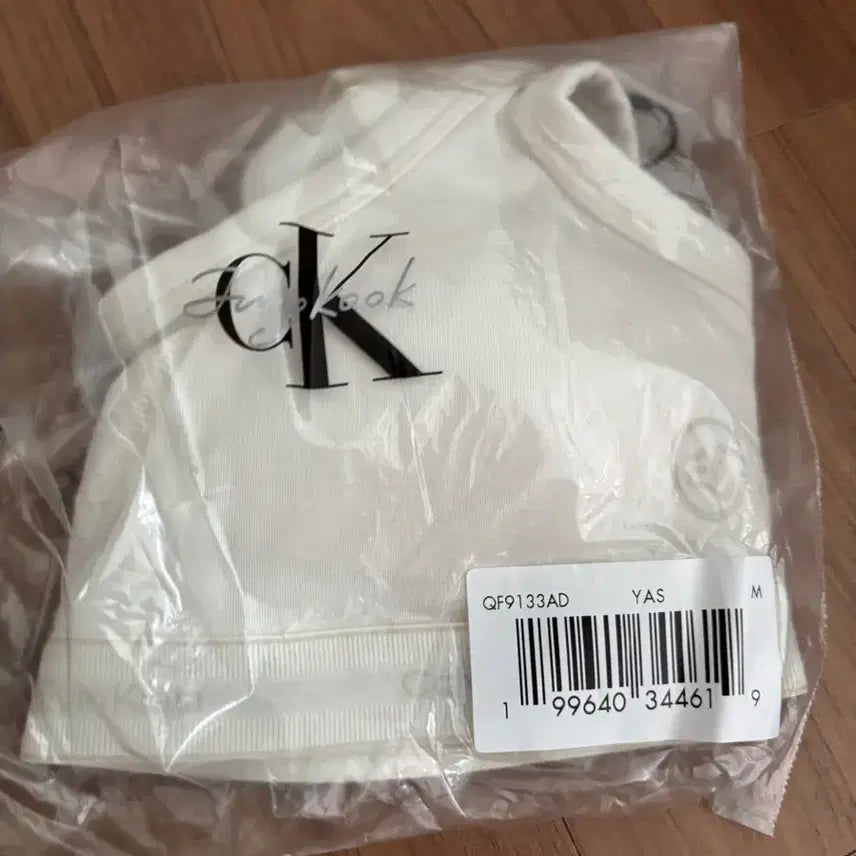 [BUNJANG] Calvin Klein Jungkook Logo White Bra / 캘빈클라인 정국 로고 화이트 브라