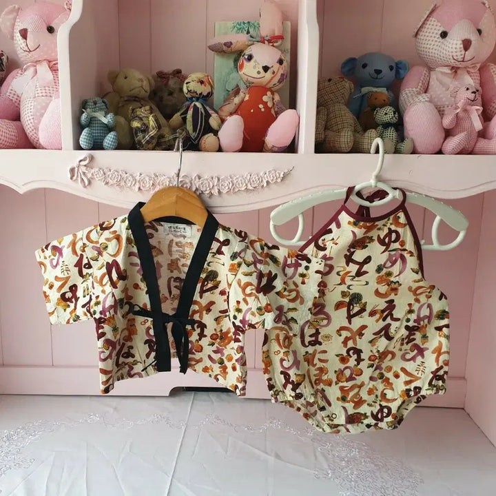 [BUNJANG] 80 Kids Yukata Romper Set / 80 키즈 유카타 세트 롬퍼