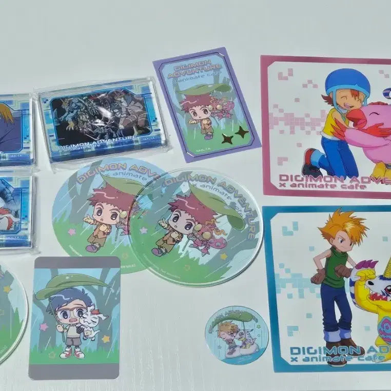 [BUNJANG] Digimon Adventure x Animate Cafe Acrylic Block, Coaster, Stand / 디지몬 어드벤처 x 애니메이트 카페 굿즈 팔아요!