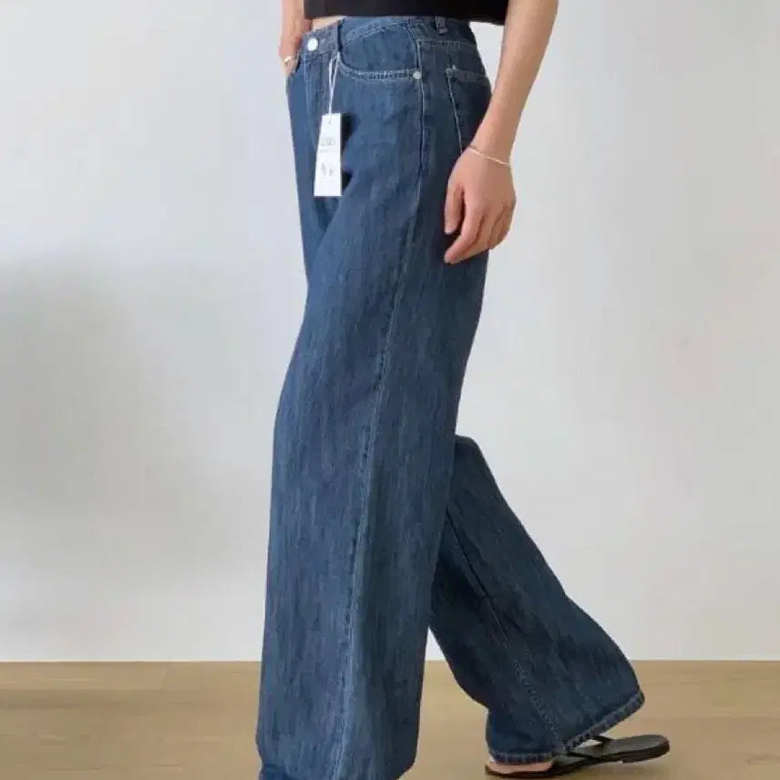 [BUNJANG] Semi-Wide Linen Pants / 세미와이드 린넨 팬츠 팝니다.