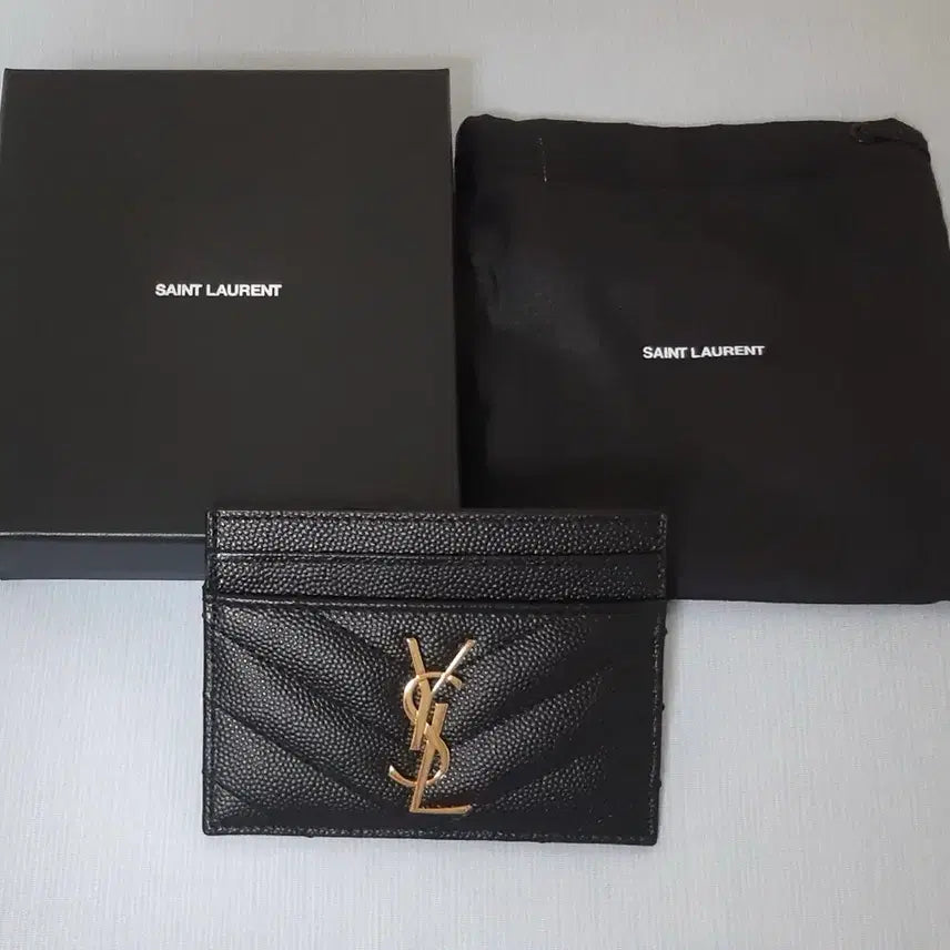 [BUNJANG] Yves Saint Laurent Cardholder Gold Tone Hardware New / 입생로랑 카드지갑 금장 (정품/새제품)