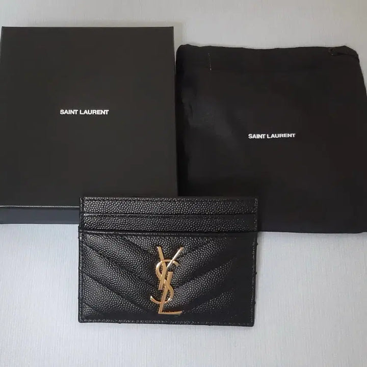[BUNJANG] Yves Saint Laurent Cardholder Gold Tone Hardware New / 입생로랑 카드지갑 금장 (정품/새제품)