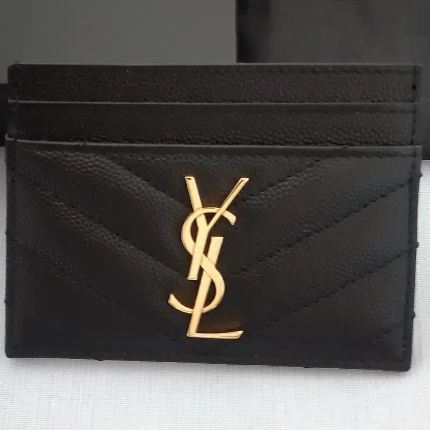 [BUNJANG] Yves Saint Laurent Cardholder Gold Tone Hardware New / 입생로랑 카드지갑 금장 (정품/새제품)