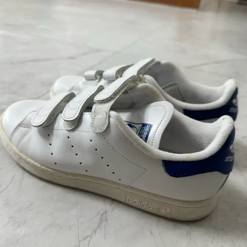 [BUNJANG] Adidas Stan Smith Velcro White Sneakers / 아디다스 스탠스미스 벨크로 흰색