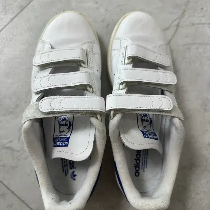 [BUNJANG] Adidas Stan Smith Velcro White Sneakers / 아디다스 스탠스미스 벨크로 흰색