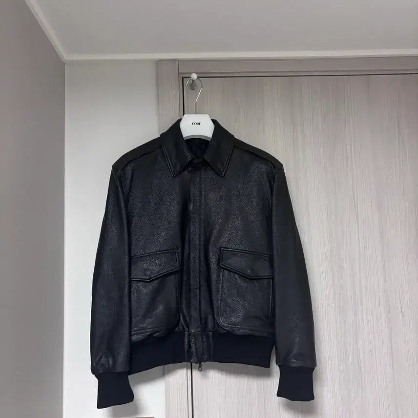 [BUNJANG] Coour Goat Skin A-2 Leather Jacket / 쿠어 고트 스킨 A-2 레더 자켓