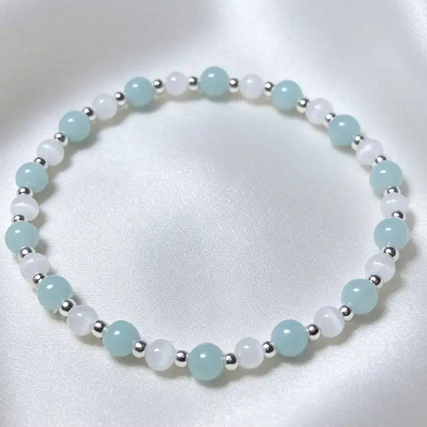 [BUNJANG] Handmade Cats Eye Bead Bracelet / 핸드메이드 캣츠아이 비즈 팔찌