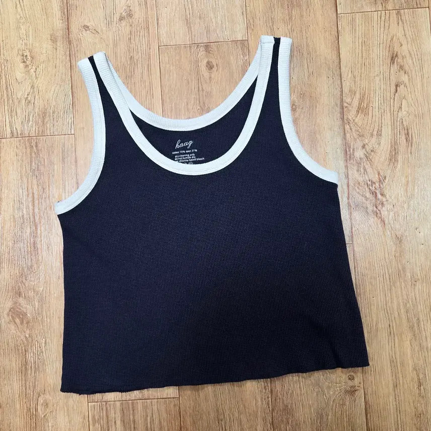 [BUNJANG] Haag Navy Waffle T-Shirt (Size 55-66) / 헤이그(haag) 네이비 와플티셔츠 55-66 새상품