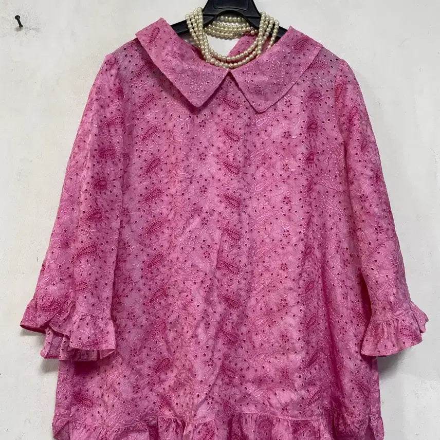 [BUNJANG] In-gyeon Embroidered Blouse / N6485 인견 블라우스.카라.자수