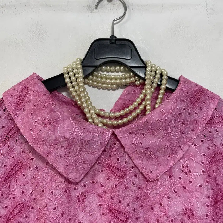 [BUNJANG] In-gyeon Embroidered Blouse / N6485 인견 블라우스.카라.자수