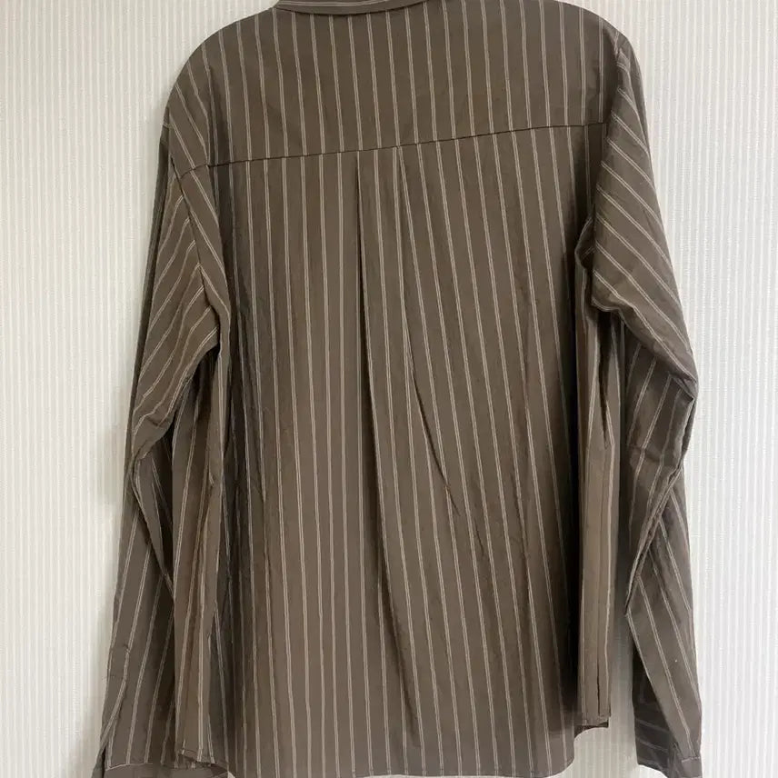 [BUNJANG] Brown Stripe Shirt / (새상품) 브라운 스프라이트 셔츠