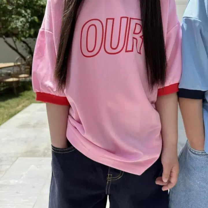 [BUNJANG] Our Uniform Tee Pink XL / 새상품) 아워 유니폼티 xl 핑크