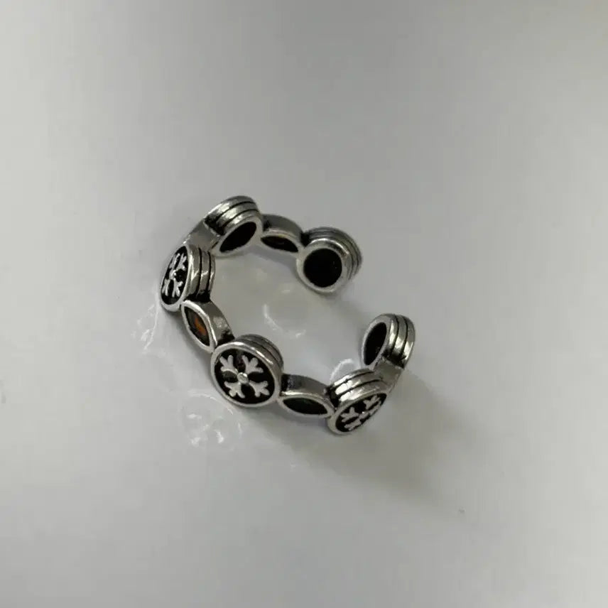 [BUNJANG] Silver Ring Snowflake Engraved / 실버반지