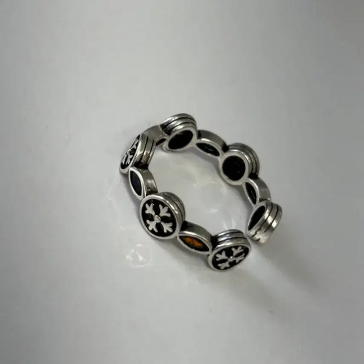 [BUNJANG] Silver Ring Snowflake Engraved / 실버반지