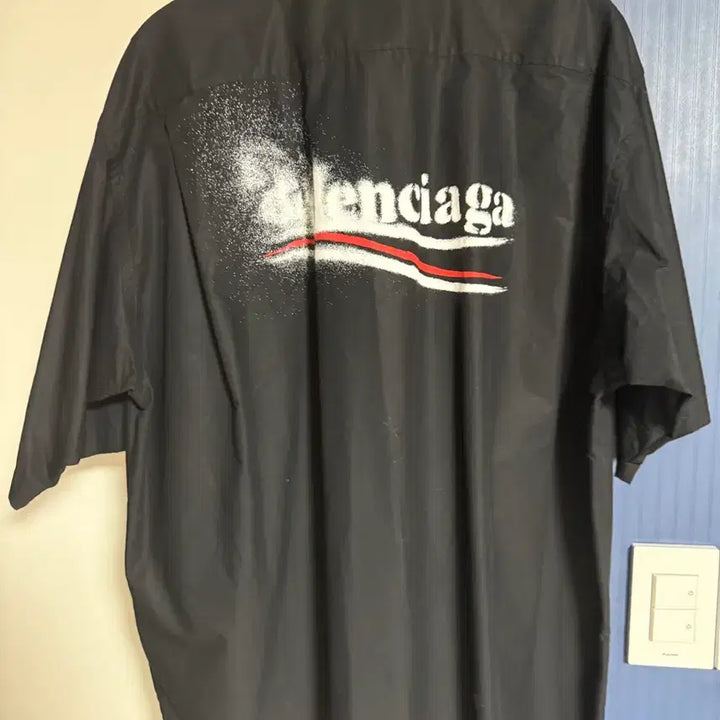 [BUNJANG] Balenciaga Wave Logo Shirt Size 37 / 발렌시아가 웨이브로고 셔츠 37사이즈