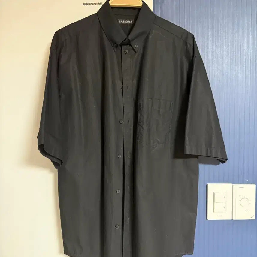 [BUNJANG] Balenciaga Wave Logo Shirt Size 37 / 발렌시아가 웨이브로고 셔츠 37사이즈