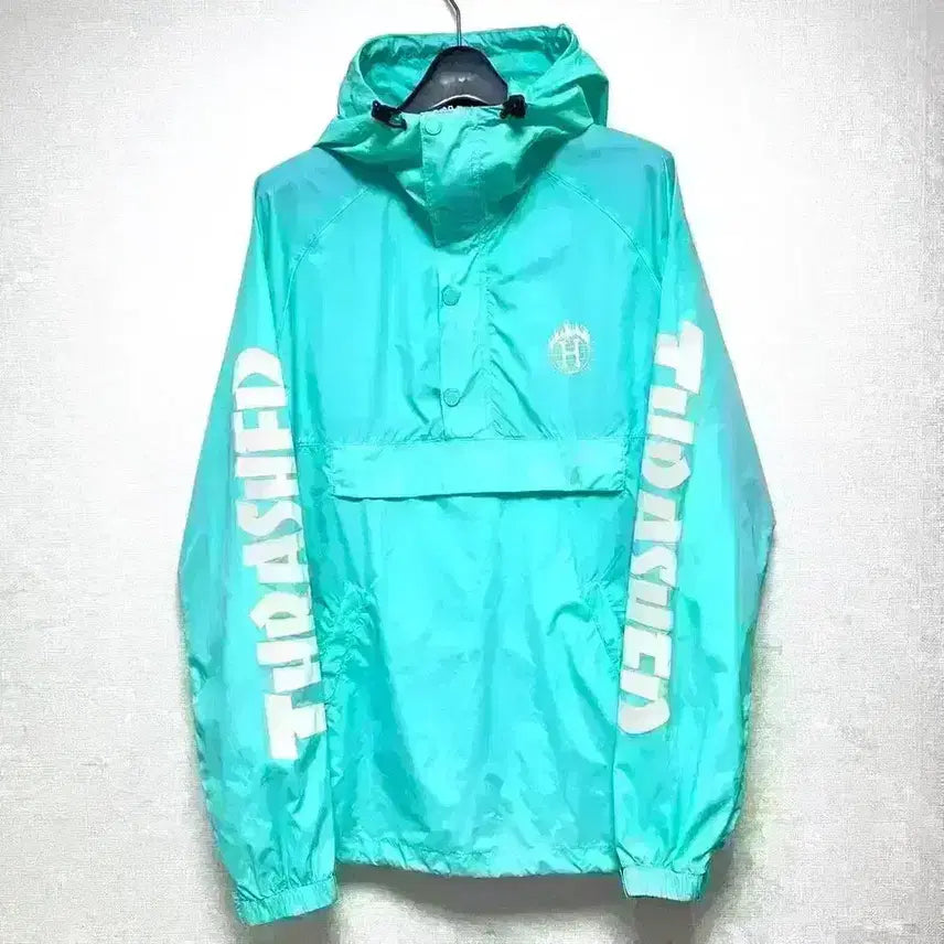 [BUNJANG] HUF x Thrasher Anorak Windbreaker Half-Zip Jacket (Size S) / [S,90]HUF 허프 트래셔 아노락 반집업 바람막이