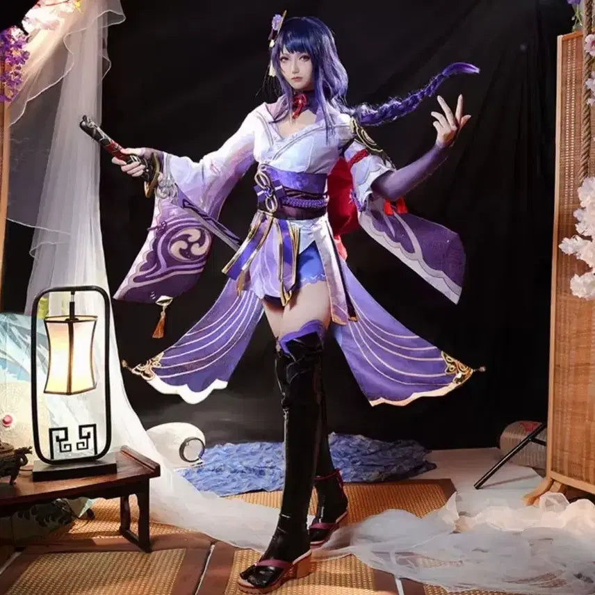 [BUNJANG] Genshin Impact Raiden Shogun Cosplay Full Set / 원신 라이덴 코스프레 올풀셋 교판합니다