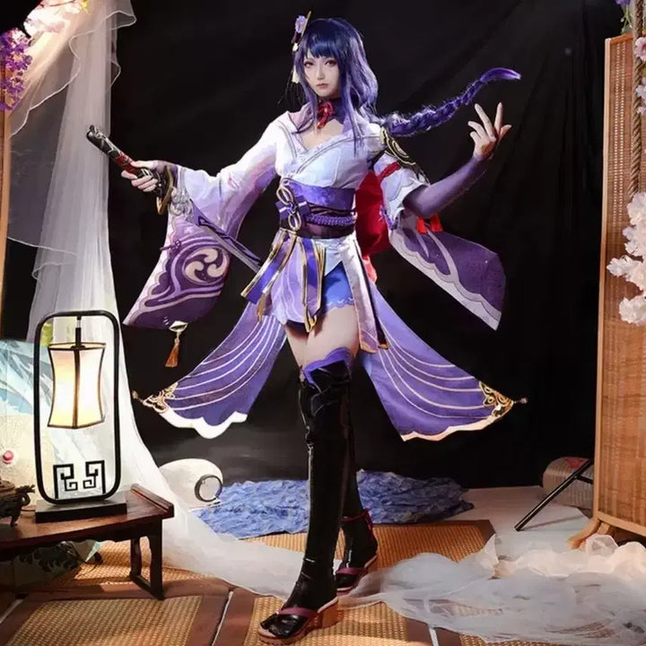 [BUNJANG] Genshin Impact Raiden Shogun Cosplay Full Set / 원신 라이덴 코스프레 올풀셋 교판합니다