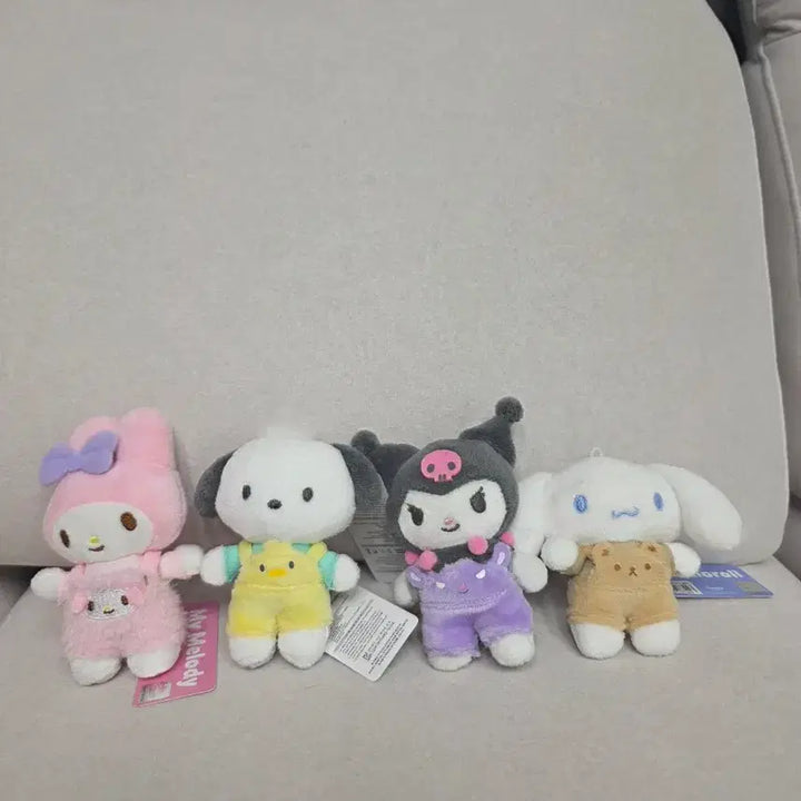 [BUNJANG] Sanrio Chococat Overalls Doll Keychain (10cm) - New / 정품)산리오 초코캣 멜빵 인형 키링 10cm 새상품