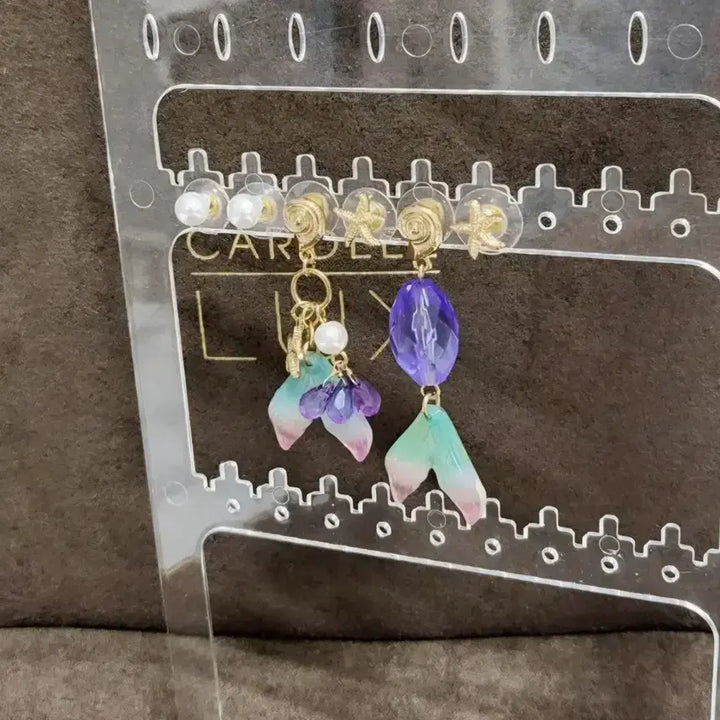 [BUNJANG] Disney The Little Mermaid Live-Action Long Earrings (5.5cm) / disney 디즈니 인어공주 라이브 액션 5.5cm 롱 귀걸이