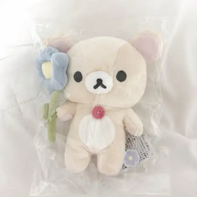 [BUNJANG] San-X Rilakkuma Basic Flower Plush Doll (Korilakkuma) / 산엑스 리락쿠마 베이직 플라워 꽃 봉제 인형 미개봉 새상품 코리락쿠마